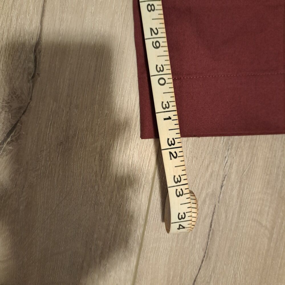 Brooks Brothers Men’s Cotton Clark Chino Pants Maroon 36x32 (Measures 35x32) - Picture 10 of 11